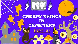 Halloween Cartoon - Creepy Things in Cemetery - Spooky Children Video
