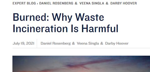 WASTE INCINERATION IS NOT GOOD & WOULDN'T BE NEEDED IF WE LIVED TO REDUCE BY REUSING