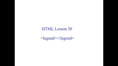 HTML Lesson 50