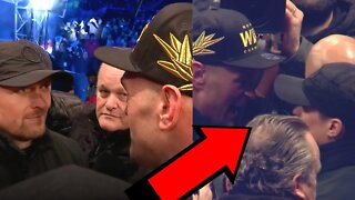 TYSON FURY AND OLEKSANDR USYK FACE OFF AFTER DEREK CHISORA FIGHT