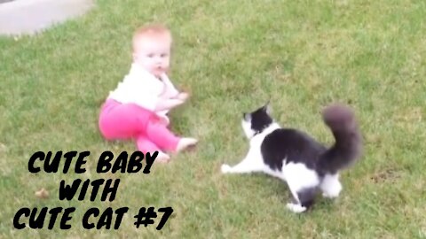 Cute Baby with Cute Cat #7