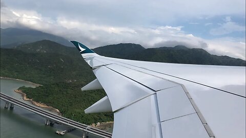 Cathay Pacific A350-1000 FIRST takeoff at Hong Kong Airport