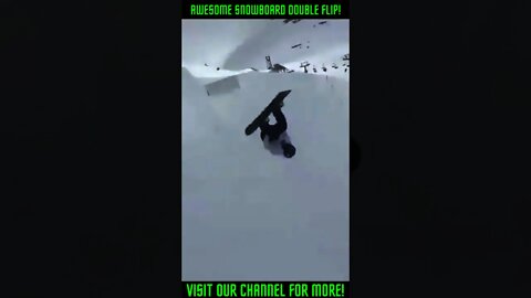 Awesome Snowboard Double Forward Flip! #Shorts #viral #SnowboardStunts #SnowboardTricks