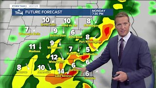 Chances for storms increase during Monday afternoon, evening