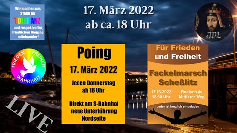 RESTREAM I Veranstaltungen in Poing und Scheßlitz am 17.03.2022