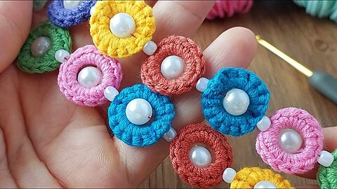 📌How to crochet Very cute bracelet