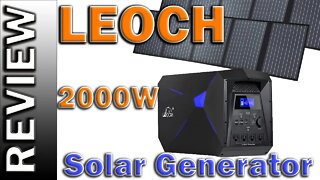 LEOCH 2000W Solar Generator 2048Wh LiFePO4 Portable Power Station Battery Review