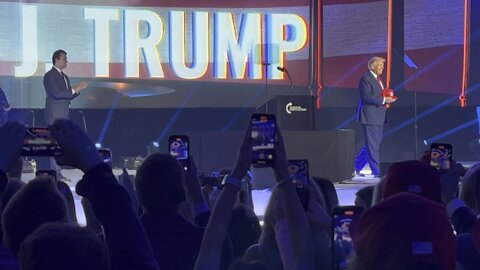 President Trumps entrance at SAS