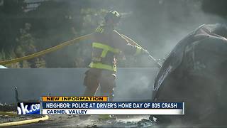 Neighbor: Police at driver's home day of deadly I-805 crash