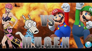 MUGEN - Request by William Vargem - Trish Una & Rocko VS Super Better Mario & Luigi