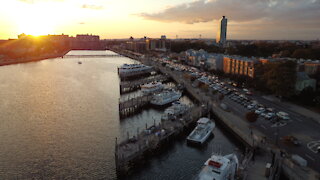 Sheepshead Bay Canal, Brooklyn - Drone video