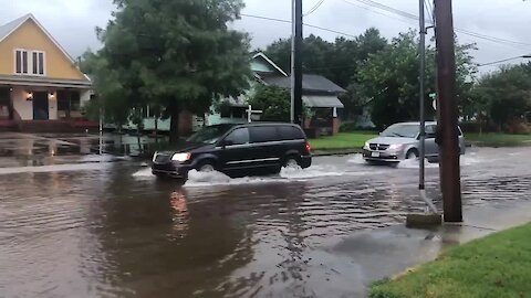 Extreme flooding captured on camera in Lafayette