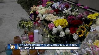 Students return to class after crash kills teen near Mission Hills High School in San Marcos