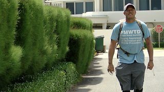 Man walks 700 miles along Florida's coast to bring awareness to suicide prevention