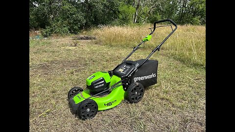 #182 Gardening with Electric Lawn Mower Greenworks Tondeuse🇫🇷 in the Garden
