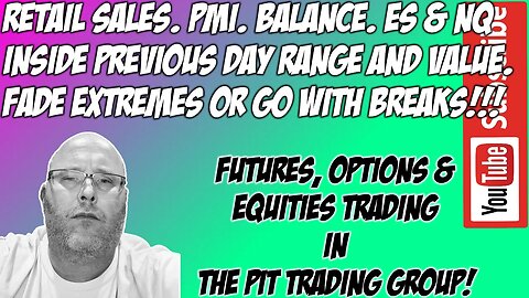 Range Bound - ES E mini S&P500 NQ NASDAQ 100 Premarket Trade Plan - The Pit Futures Trading