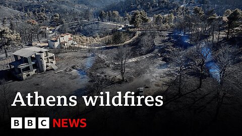 Greece wildfires brought under control, says fire service | BBC News