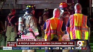 House fire in Colerain Township displaces 6 people