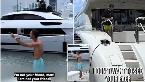 'Rich people argue differently': Man furiously berates yacht owner in VERY heated row over docking