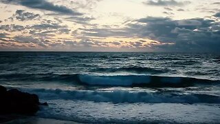 calming waves on the beach