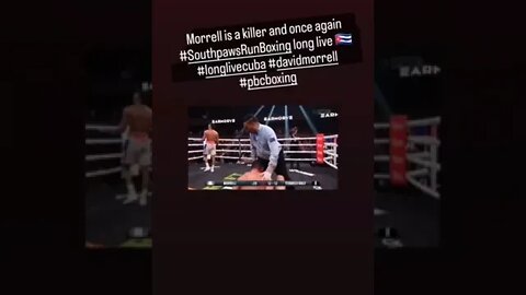 Watch David Morrell KO Aidos Yerbosolnully👑🇨🇺🔥🩸🥊#boxing #boxingnews #cuba #knockout #sports #deadly