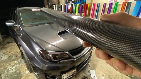 The REALEST Carbon Fiber?! WRX Hatch Hood Scoop Wrap Guide