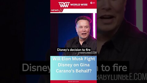 Will Elon Musk Fight Disney on Gina Carano’s Behalf?-World-Wire #shorts