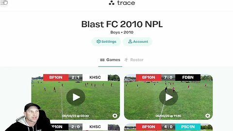 Trace Teams Soccer Game Recording. How to Highlight and Magnify Your Player within the Trace Video.