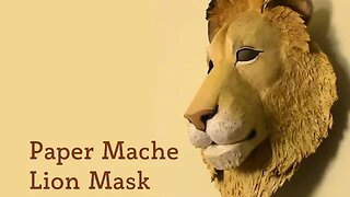 Lion Mask Pattern for Paper Mache