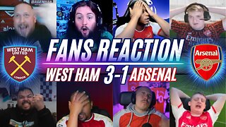 PREMIER LEAGUE FANS REACTION TO WEST HAM 3-1 ARSENAL | CARABAO CUP