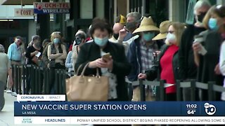 New vaccine super station opens in La Mesa