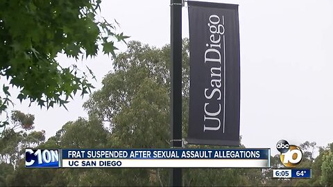 UCSD fraternity suspended after sexual assault allegations
