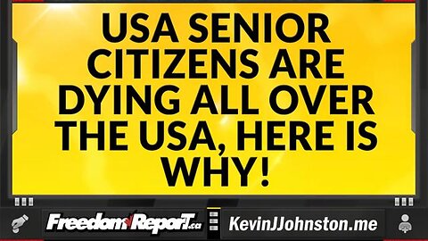 AMERICAN SENIOR CITIZENS ARE DYING AT AN ASTONISHING RATE...