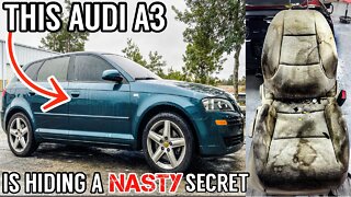 Deep Cleaning The Nastiest Audi A3 I've Ever Seen For FREE! Insane Car Detailing Transformation!