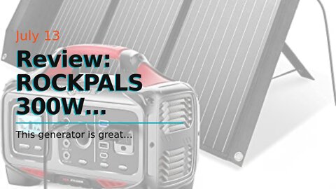 Review: ROCKPALS 300W Portable Power Station with 100W Solar Panel Included, 280wh (78000mAh) S...