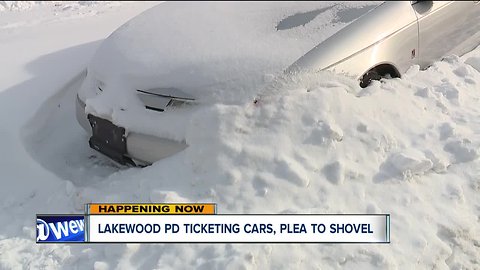 Lakewood issuing warnings, then tickets to owners of snow-covered cars on city streets