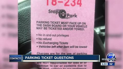 Contact7: Woman receives parking ticket at Rockies game after paying