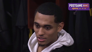 Watch Lakers Guard Jordan Clarkson's Reaction To Finding Out Lakers Free Throw...