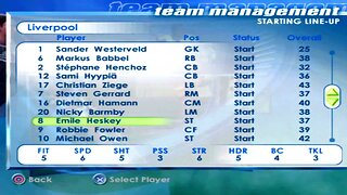 FIFA 2001 Liverpool Overall Player Ratings