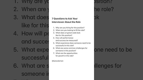 7 Questions to Ask An Interviewer