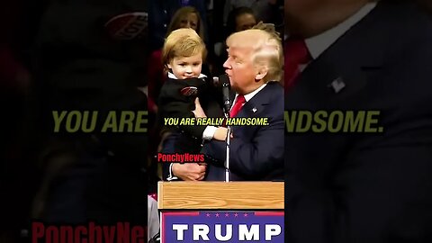 Unforgettable Moment: Trump Brings a Kid on Stage! #news #politics #shorts