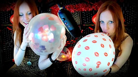 Blowing Up Valentine's Day Party Balloons (Cattex Duck Video Coming Soon Separately) | Balloon ASMR