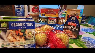 Food bank Prepper pantry haul #pantry #foodbank #nowaste