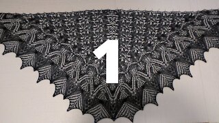 Lacy Triangular Shawl Knitting Pattern Part 1