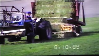 New Holland Bale Wagon Loading Small Bales