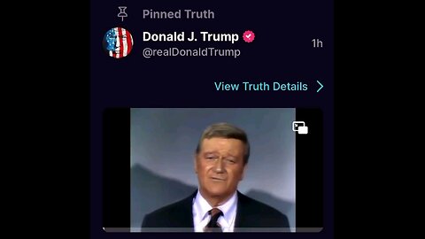 Newly pinned Truth by President Trump on his Truth Social account 🇺🇸