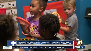 Governor Newsom proposes free tuition, preschool