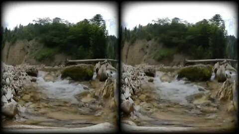 3D VR180 Waterfall Oberallgäu Bavaria, People Relax made 4 Meditation Nature Sound #VR Waterfall