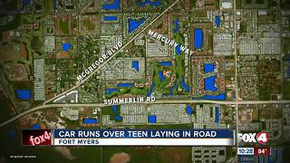 Car Runs Over Teen Laying in Road