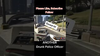 Drunk Police Officer / State Trooper Saves Himself from Total Car Crash in @dondada #Gta #GtavRP